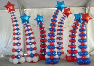 Balloon Star Columns